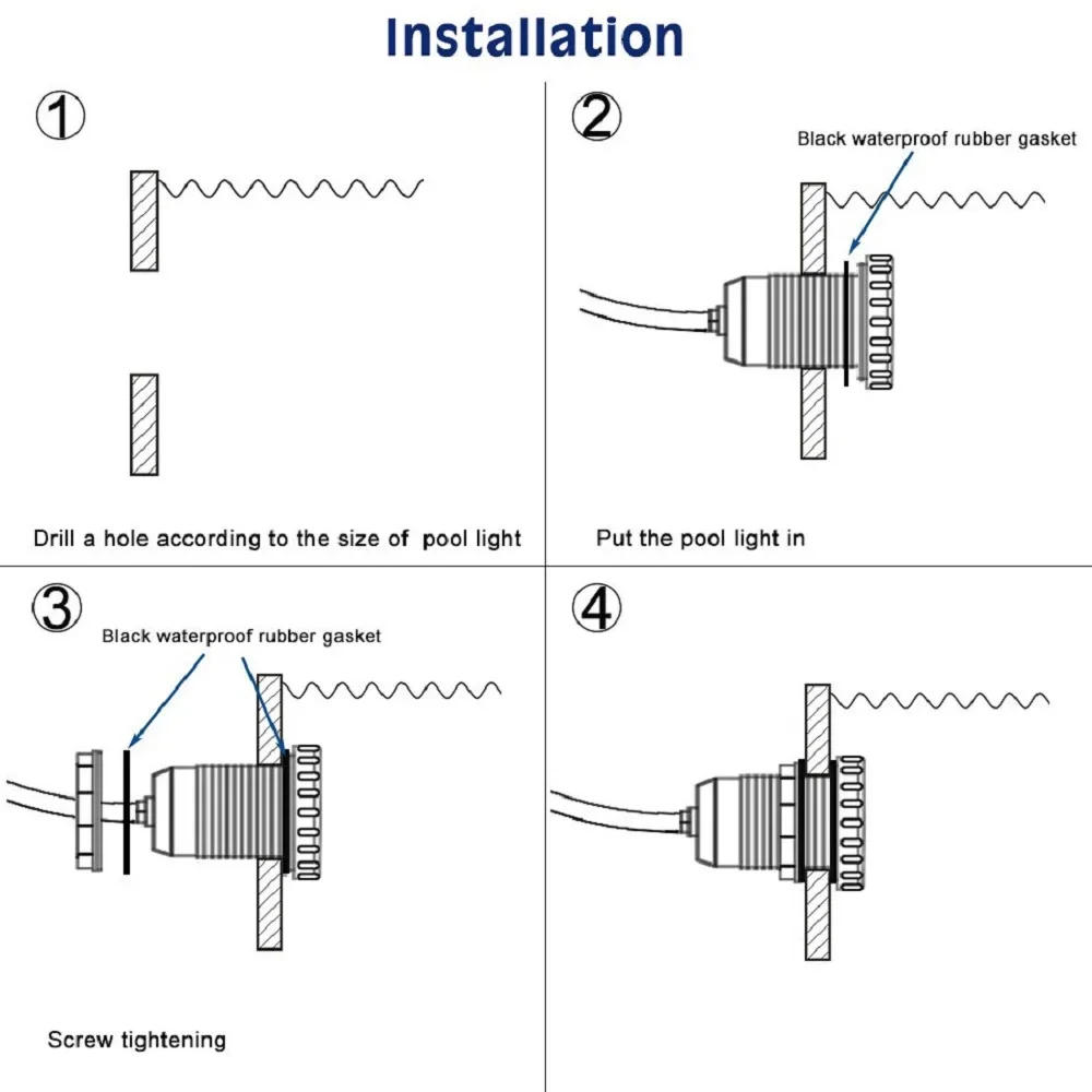 Description Picture 6 of itemLED Underwater Swimming Pool Light RGB Color Changing AC/DC12V 15W IP68 Waterproof Lamp With Remote Controller For Wedding Party