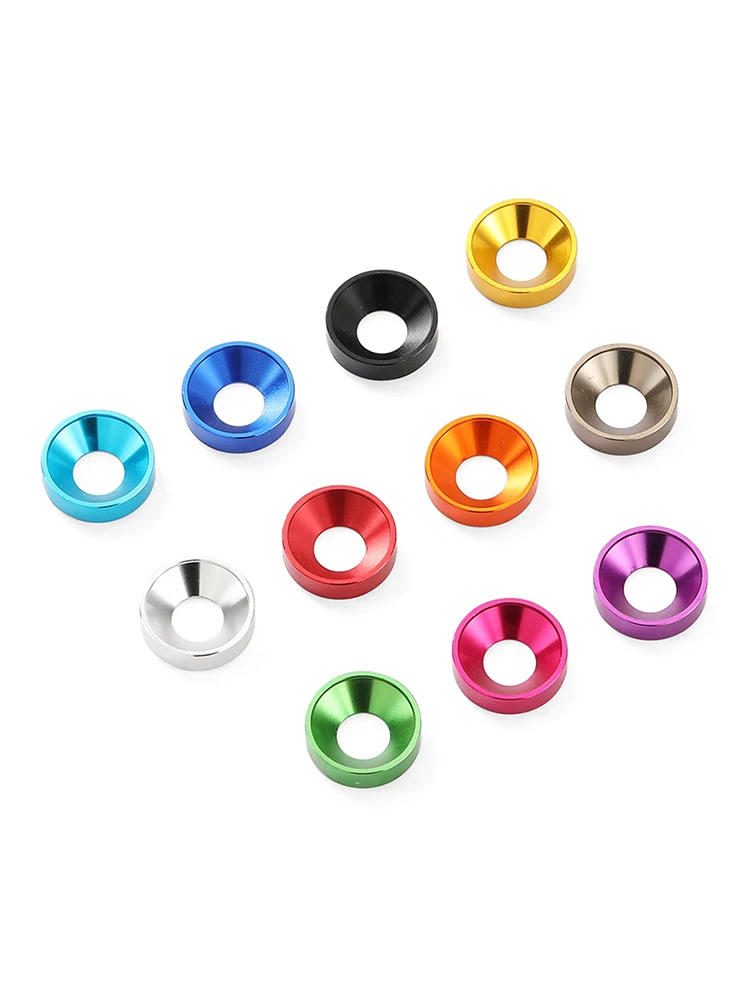 Description Picture 4 of itemM2 M2.5 M3 M4 M5 M6 M8 Colourful Anodized Aluminum Alloy Countersunk Head Washer Head Bolt Washers Gasket Flat Head Washer