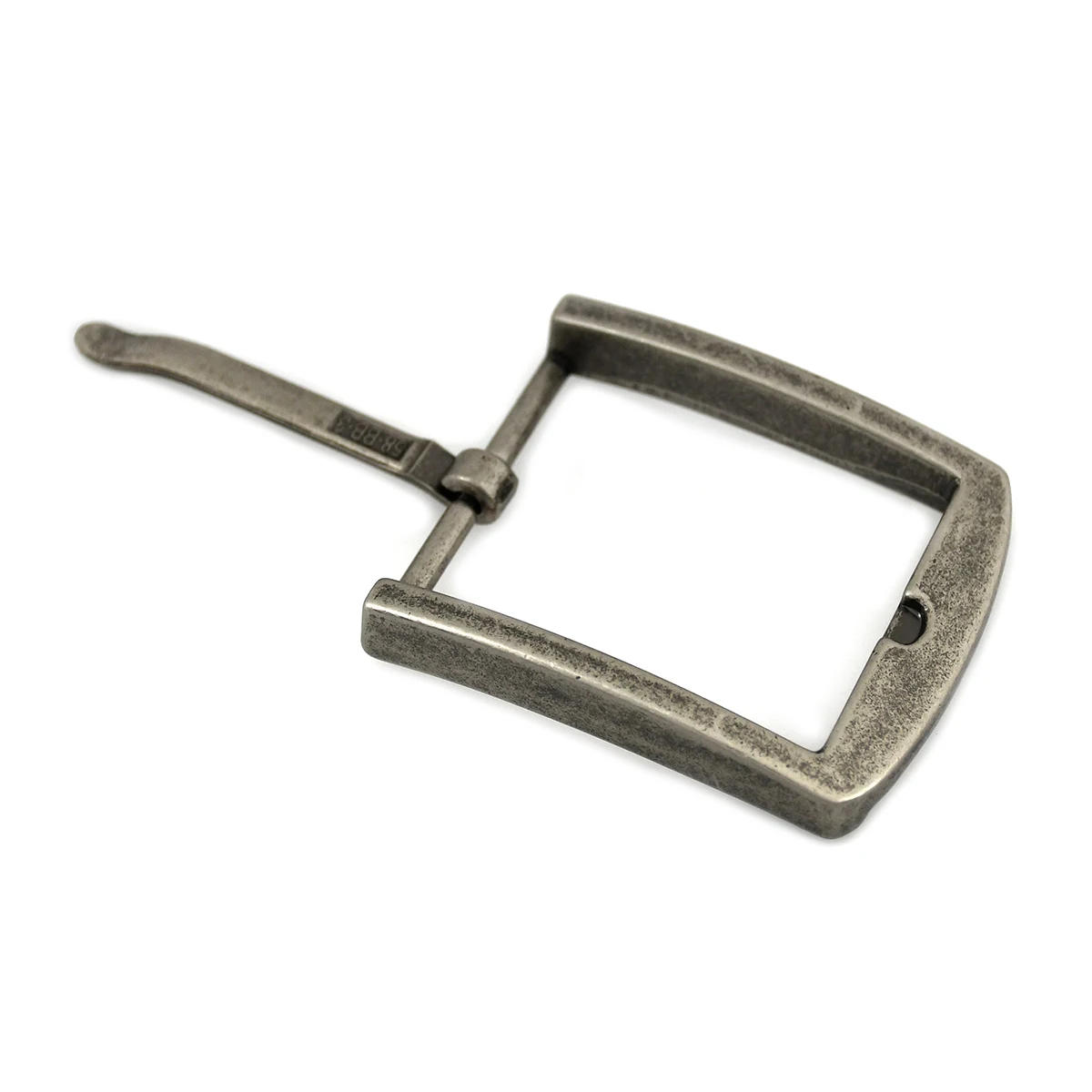 Description Picture 4 of itemMetal Belt Buckle 40mm Retro Silver Men's Casual End Bar Heel bar Buckle Single Pin Half Buckle Leather Craft Webbing Alloy