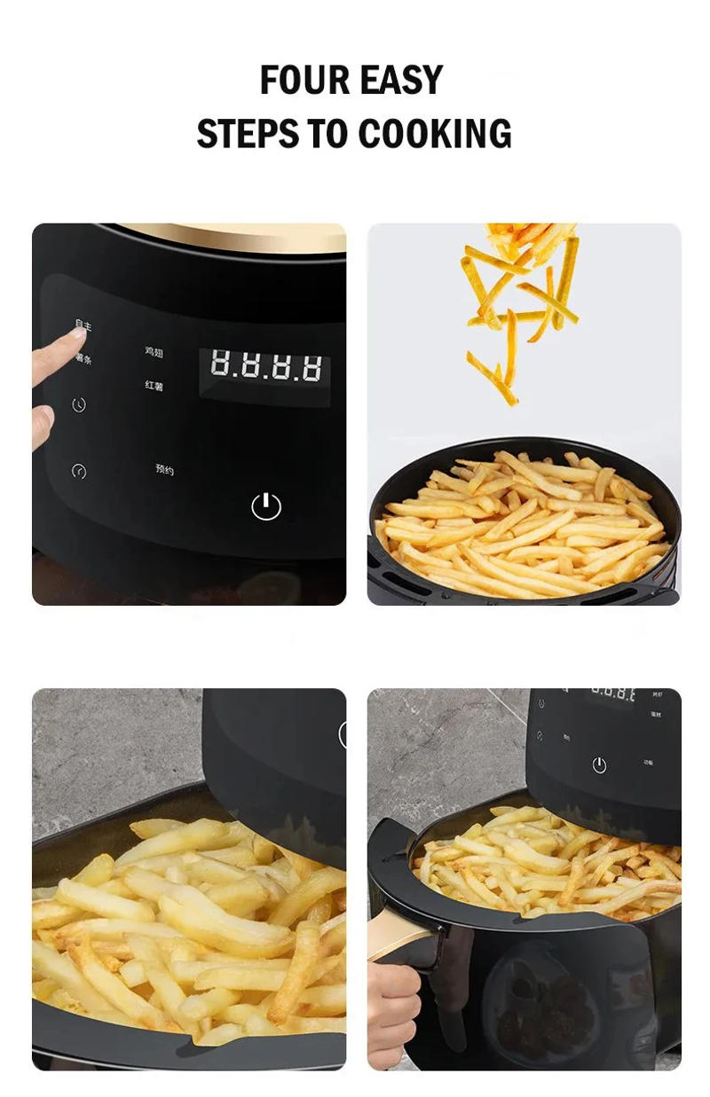 Description Picture 5 of itemAir Fryer Household 6L large capacity Air Fryer Dehydrator Multi-function Electric Fryer English menu