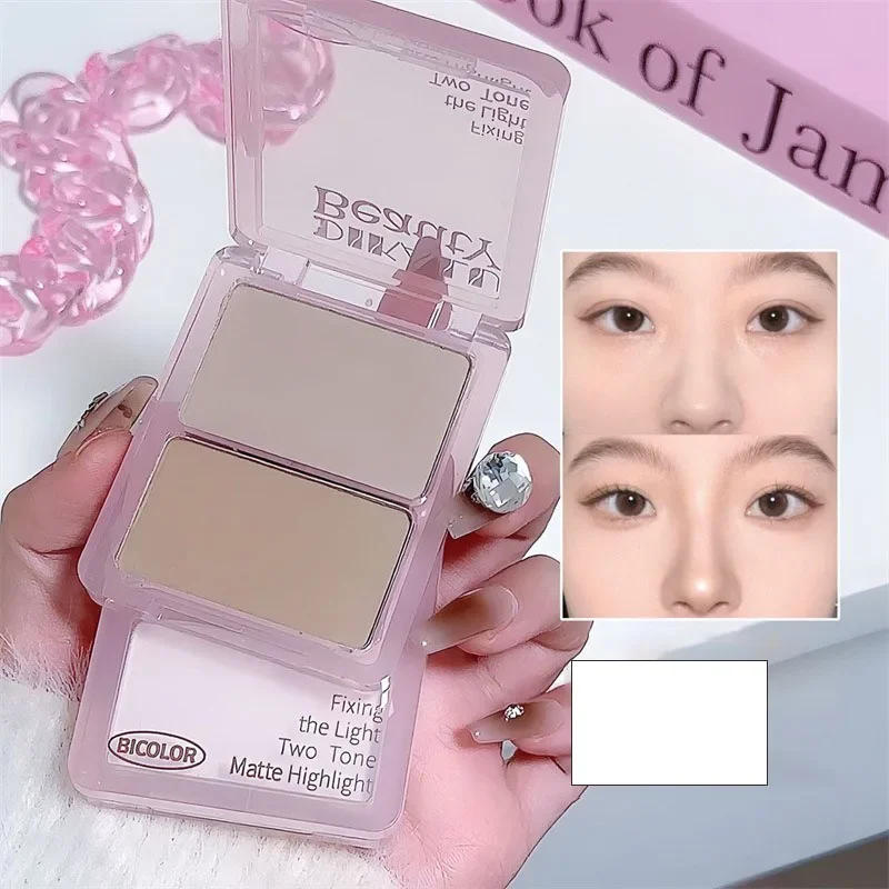 Description Picture 6 of itemHighlighting Contouring Powder Palette Two-tone Concealer Face Brighten Cement Grey Three-dimensional Nose Shadow Bronzer Makeup