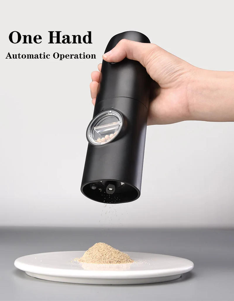 Description Picture 5 of itemElectric Salt and Pepper Grinder Set with Charging Base and LED Light Adjustable Coarseness Automatic Spice Herb Mill