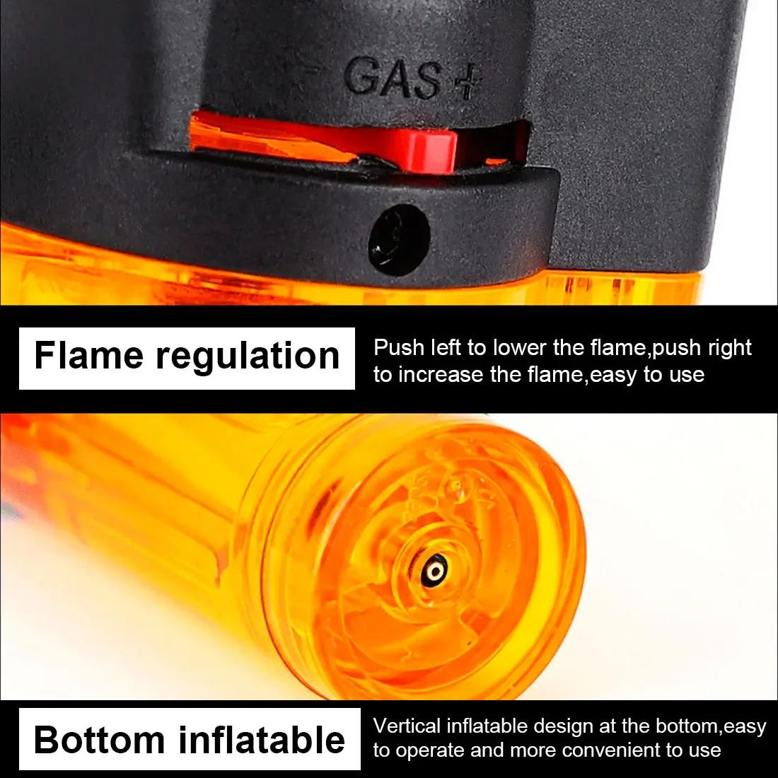 Description Picture 6 of itemOutdoor Portable High Temperature Welding Gun Butane Gas Torch Lighter Transparent Gas Window BBQ Kitchen Turbo Cigar Lighters