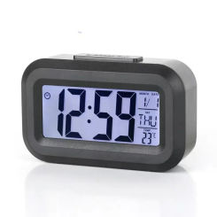 Alaways on Table Clocks Temperature Electronic LED Clocks Mini Music Digital Alarm Clock Backlight Snooze Mute Calendar Desktop