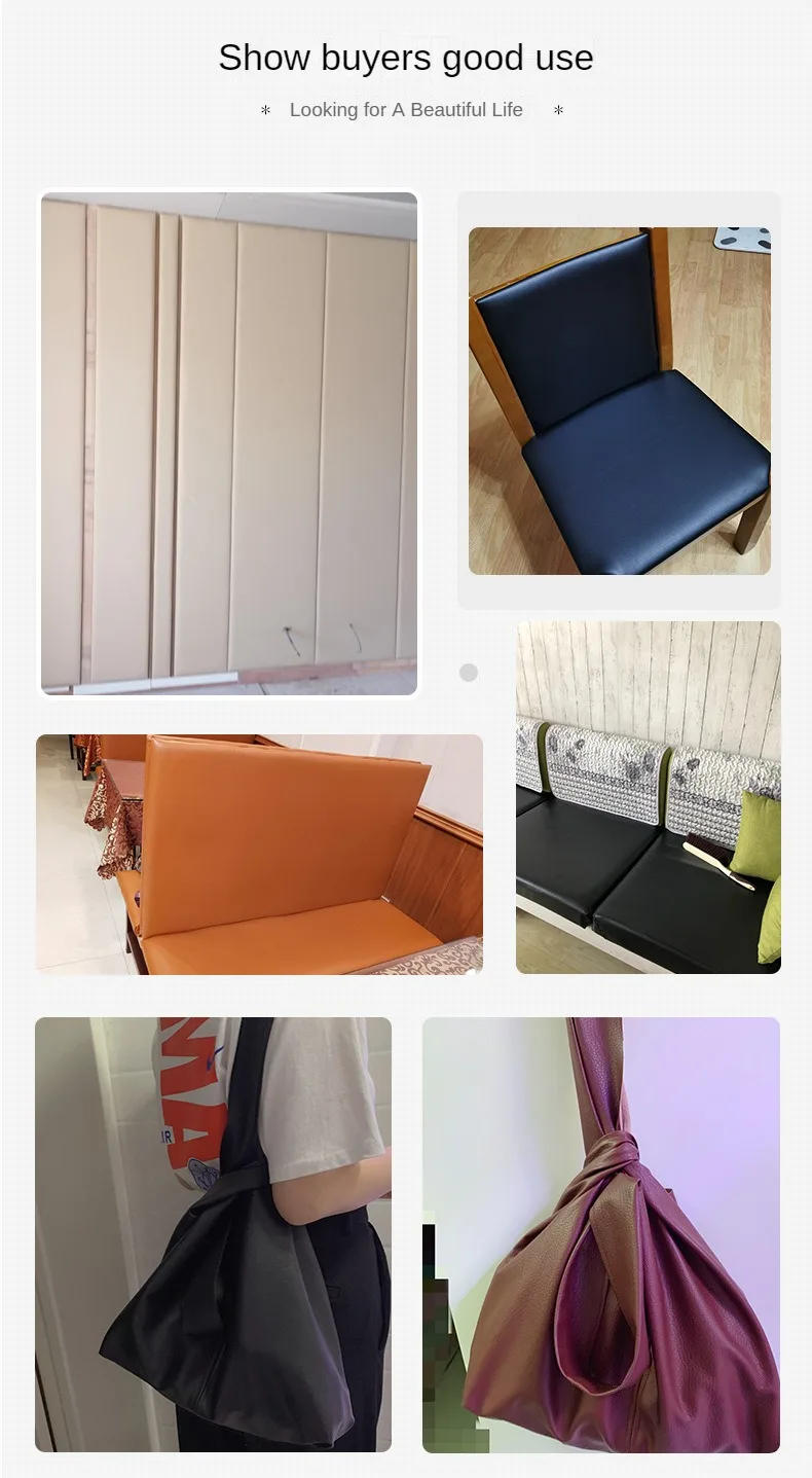 Description Picture 5 of itemLitchi Pattern Leather Fabric Upholstery Per Meter for Car Interior Bag Chairs Diy Sewing Waterproof Wearable Soft Cloth Plain