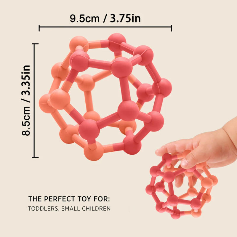 Description Picture 5 of itemNew Color Silicone Teether Toy BPA Free Baby 0-12 Toys Teething Ring Sensory Baby Toys Toddlers Silicone Soothing Chewing Toys