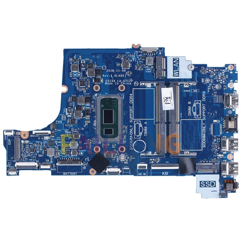 Description Picture 2 of itemFor DELL 3480 3580 3780 3583 Notebook Mainboard Laptop LA-G712P 04205U 5405U i3-8145U i5-8265U i7-8565U Motherboard Full Tested