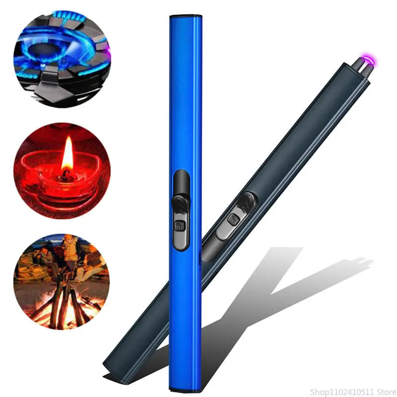 Description Picture 2 of itemOutdoor Barbecue USB Arc Lighter Rechargeable Long Kitchen Gas Stove Lighter Windproof Plasma Arc Flameless Lighter