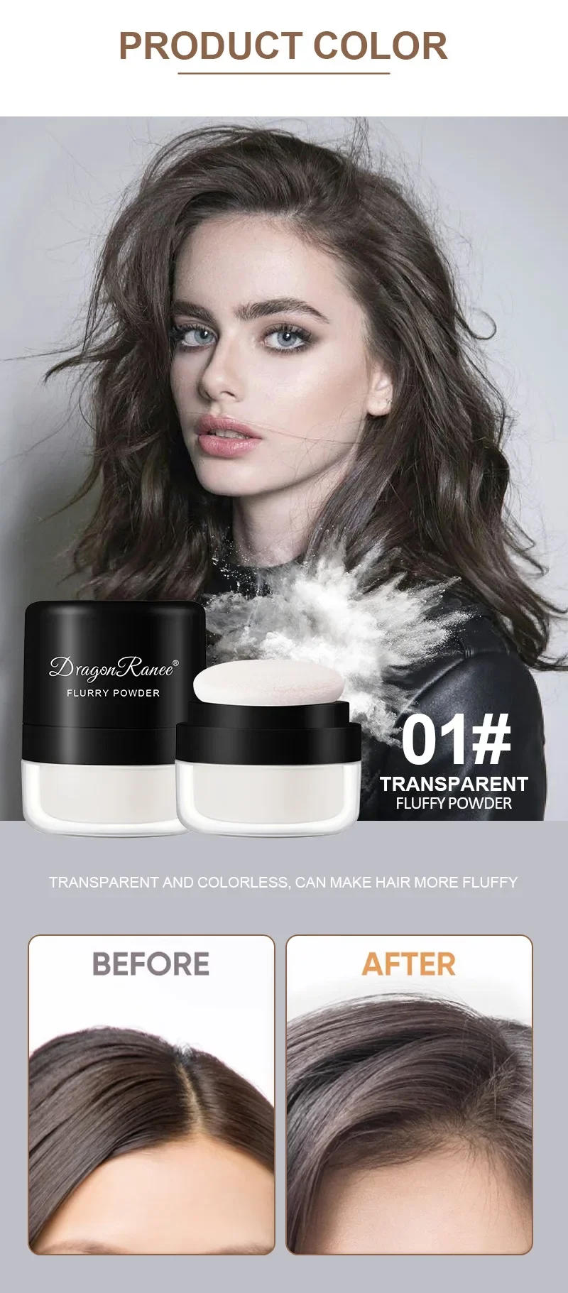 Description Picture 4 of itemHair Fluffy Powder Oil Control No-wash Transparent White Hair Line Loose Powder Root Cover Up Brown Fill In Hair Shadow Powder