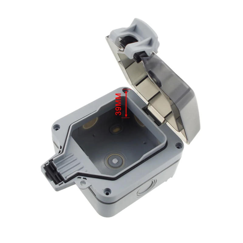 Description Picture 6 of itemVISWE Waterproof outdoor plug Rainproof Weaterproof IP66 Box 86*86mm EU Electrical sockets Garden and Courtyard