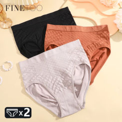 FINETOO High Waist Shapewear Butt Lifter Slimming Underwear Breathable Tummy Control Thongs Female Waist Trainer Panties S-XL