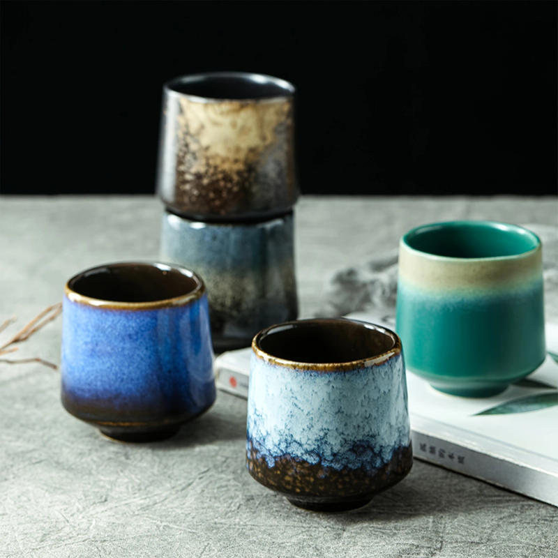 Description Picture 3 of item4pcs, Porcelain Teacups Set, Japanese Style Tea Cup, Cute Kawaii And Vintage Exquisite Kung Fu Tea Cups, Summer Winter Drinkware