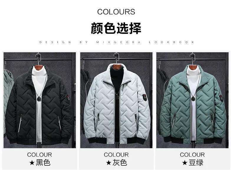 Description Picture 3 of item2024 Men's Clothing Warm Parkas Winter Coat Corduroy Cotton Oversize Male Winter Jackets Windbreaker High-quality Coat Parkas