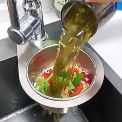 Stainless Steel Kitchen Swan Sink Strainer Basket Hanging Waste Drain Filter Basket Fruit Vegetable Drainer Sponge Rack Storage