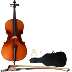 4/4 Acoustic Cello Case Bow Rosin Professional beginner wood panel back panel with cello bag cello bow parts