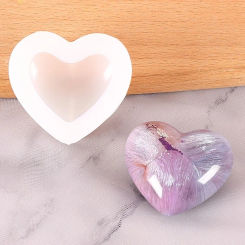 Homemade Heart-shaped Candle Silicone Mold 3D Love Candle Making Kit Craft Plaster Resin Soap Supplies Valentine's Day Gifts