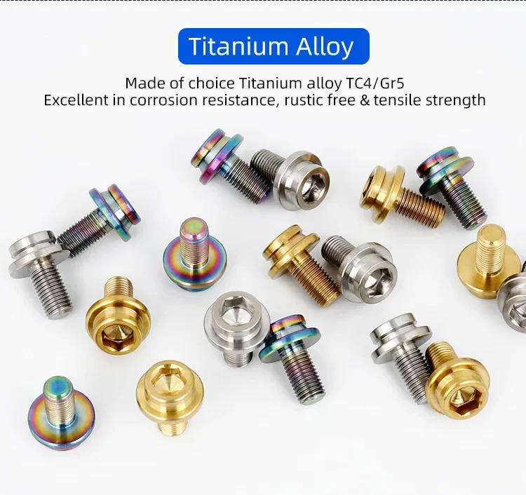 Description Picture 4 of itemDeemount Bicycle Square Taper Bottom Bracket Fixing Screws M8*15mm Titanium Alloy Ti Bolts for MTB Road Folding Bike BB