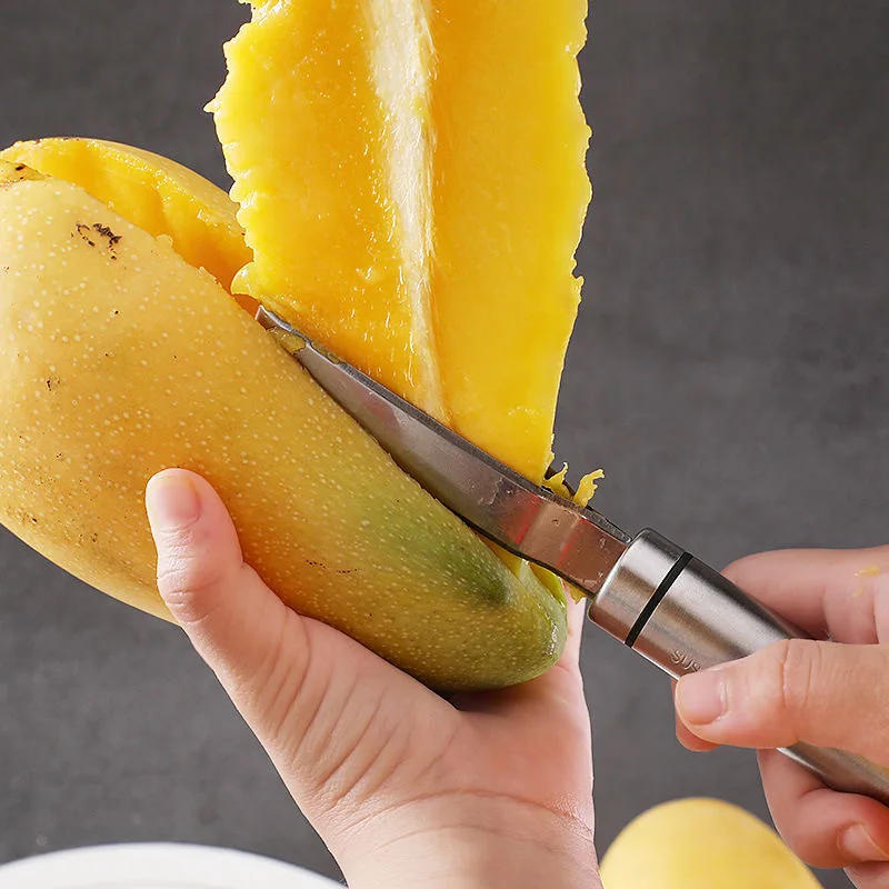 Description Picture 6 of itemMango Slicer peeler Mango Splitter Fruit Peeler Slicer Cutter Knife Fruit Peeling Tool Coring Diced Kitchen Gadget