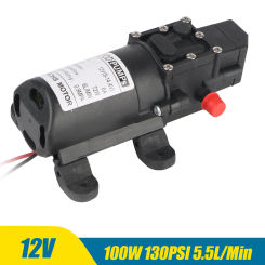 5.5L/min 12V 220V Diaphragm Water Spray Black Electric Water Pump DP-537 Micro High Pressure Agricultural 130PSI