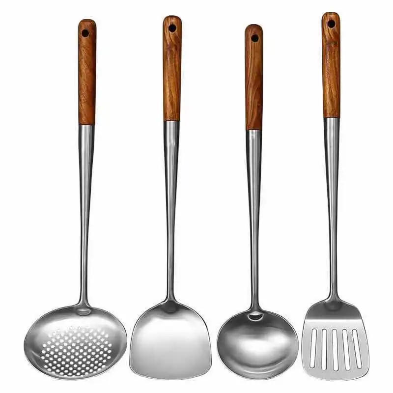Description Picture 2 of itemKitchen Utensils Wok Spatula Iron and Ladle Tool Set Spatula for Stainless Steel Cooking Equpment Kitchen Accessories Essentials