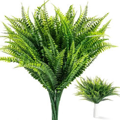 1PC Handmade Plants Artificial Ferns Green Leaves Simulated Flowers Outdoor Wedding Office Homes Dining Table Courtyard Decor