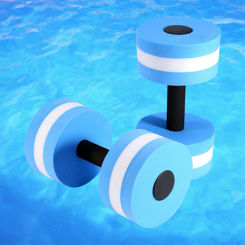 2pcs Floating Swim Gym Dumbbell Water Weight Aerobics Fitness Pool Swimming Aqua Exercise Barbell EVA Foam Aquatics Dumbbell