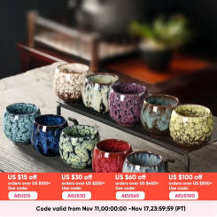 1pcs/1set Kiln Change China Ceramic Cup Porcelain Kung Fu Tea Cups Pottery Drinkware Tableware Coffee Mug Wine Mugs Wholesale