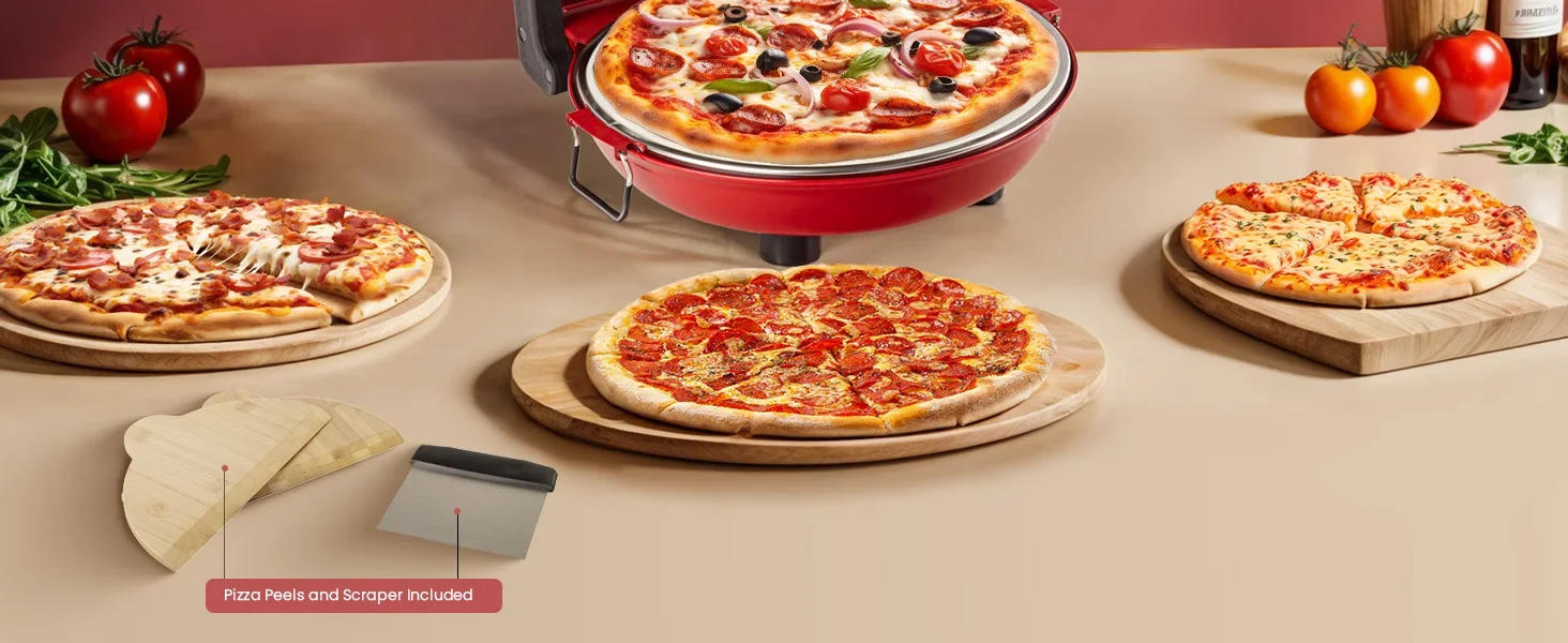 Description Picture 5 of itemCrispy Crust Pizza Oven by Granitestone – Electric Pizza Oven Indoor Portable, 12 Inch Indoor Pizza Oven Countertop, Piz