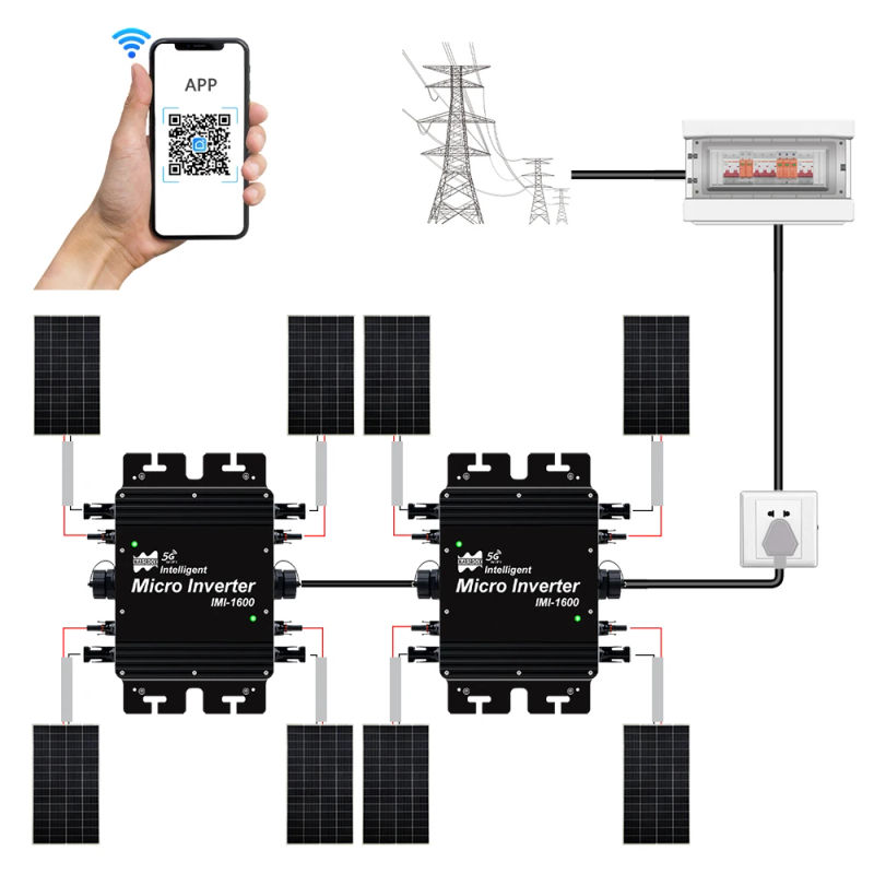 Description Picture 4 of item1600W Solar Micro Inverter MPPT WiFi Grid tie Micro Inverter 22-50VDC 230VAC 120VAC For Solar Panel Power Generate Home System