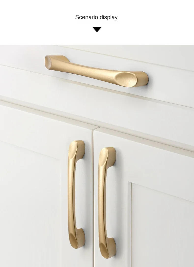 Description Picture 6 of itemHandles Drawer Cabinet Furniture Kitchen Handles for Cabinet Knob Door Drawer Furniture Kitchen Knob Golden Simplicity Hardware