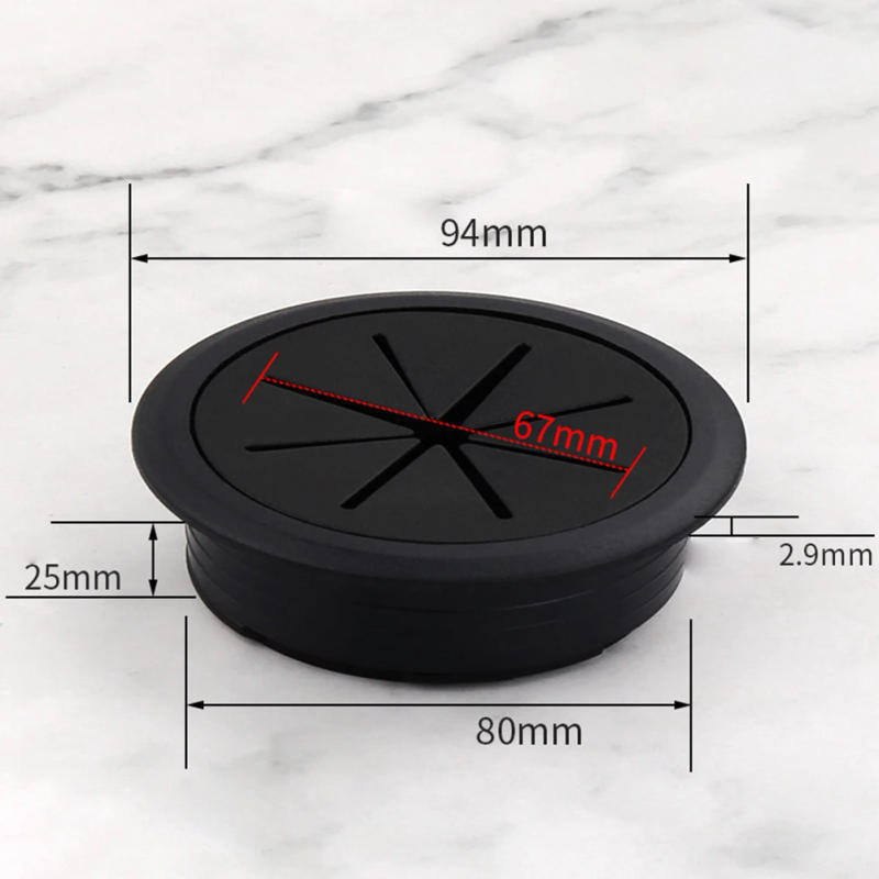 Description Picture 2 of item80MM Round Silicone Cable Cord Grommet Rubber Grommets Table Console Hole Cover Wire Organizer For Desktop Cable Pass
