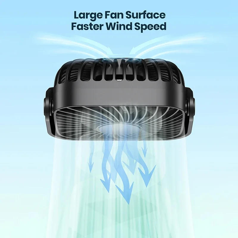 Description Picture 3 of item4 Inch USB Fan For Camping 3 Speeds Quiet Mini Portable Desk Table Personal Fan 360° Adjustment Standing Fans For Room Home 