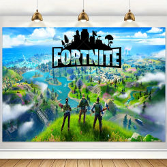 Shooting Game Fortnition Backdrops Boy Birthday Party Decoration Photography Background Kids Room Wall Decor Banner Poster