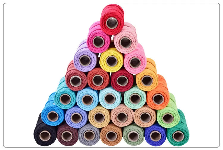 Description Picture 3 of itemMacrame Cotton Cord 5mmx50m Boho Macrame Rope 3 Twisted for Wall Hanging Hangers Crafts Gift Wrapping Wedding Decor