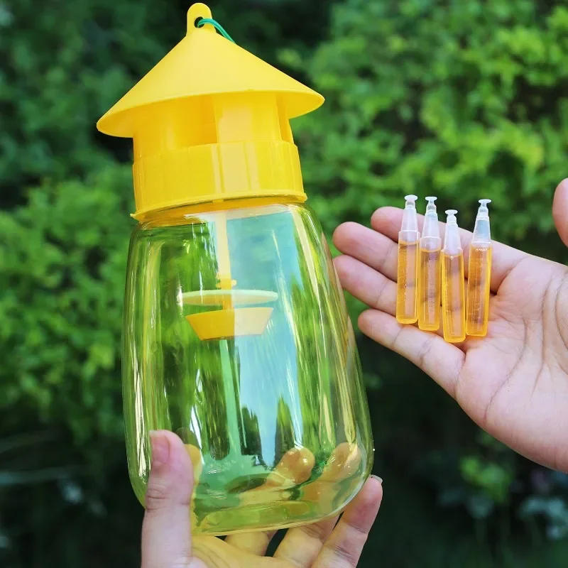 Description Picture 4 of item5/1x Fruit Fly Trap Killer Plastic Drosophila Trap Anti Fruit Fly Killer Catcher Garden Orchard Insect Pest Control Bee Catcher