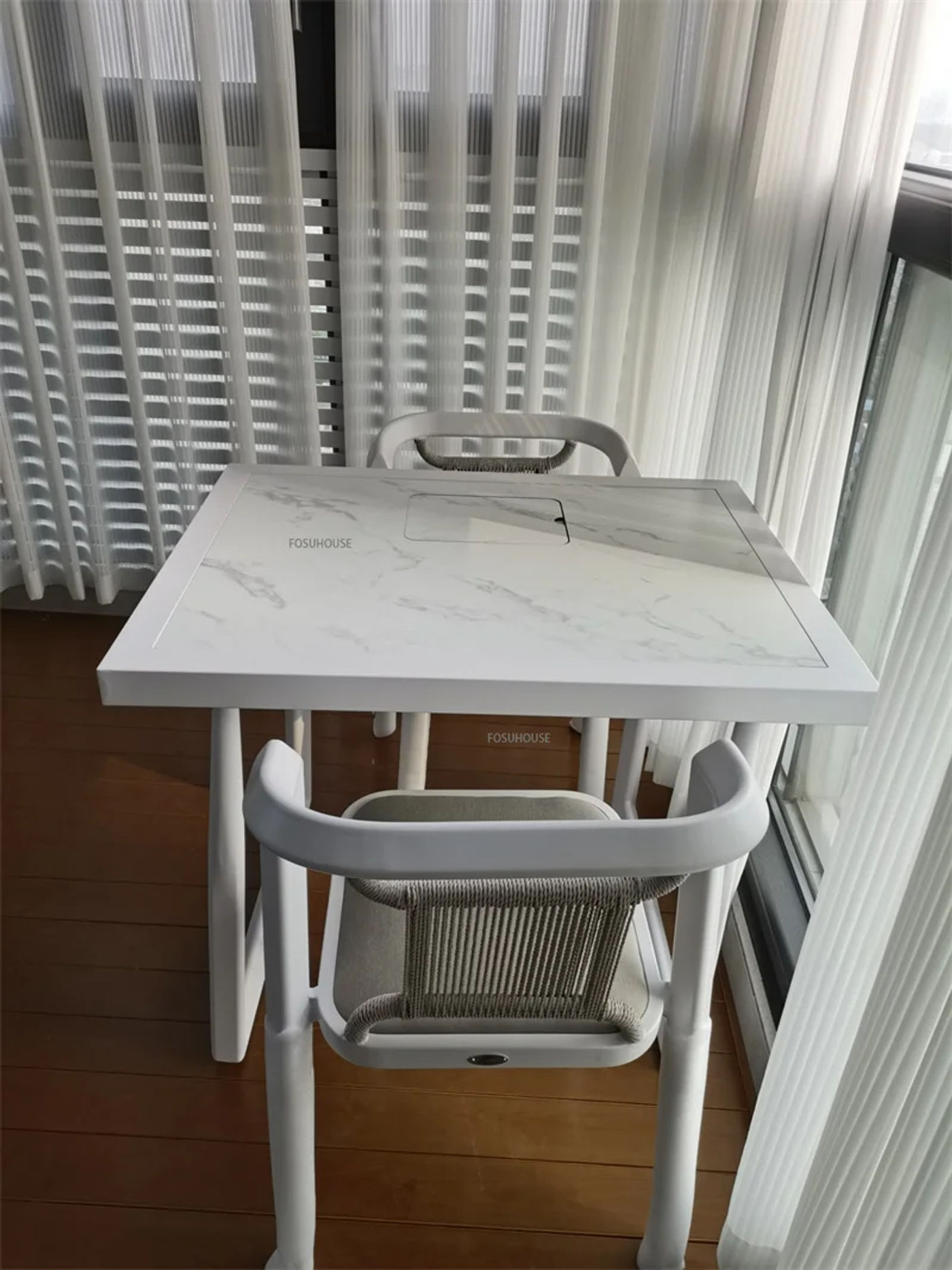 Description Picture 3 of itemNordic Outdoor Table and Chair Small Apartment Tea Table Home Leisure Patio Garden Chair Dining Table Outdoor Garden Furniture Z