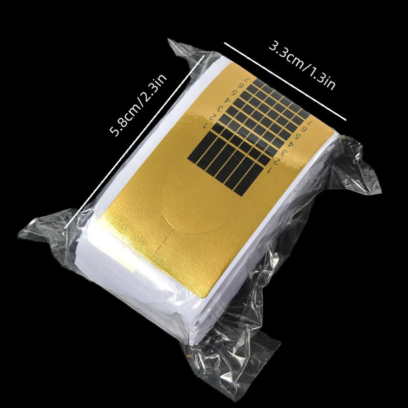 Description Picture 5 of item100Pcs French Nail Form Tips Acrylic UV Gel Extension Curl Form Building Gel Sticker Art Manicure Stencil