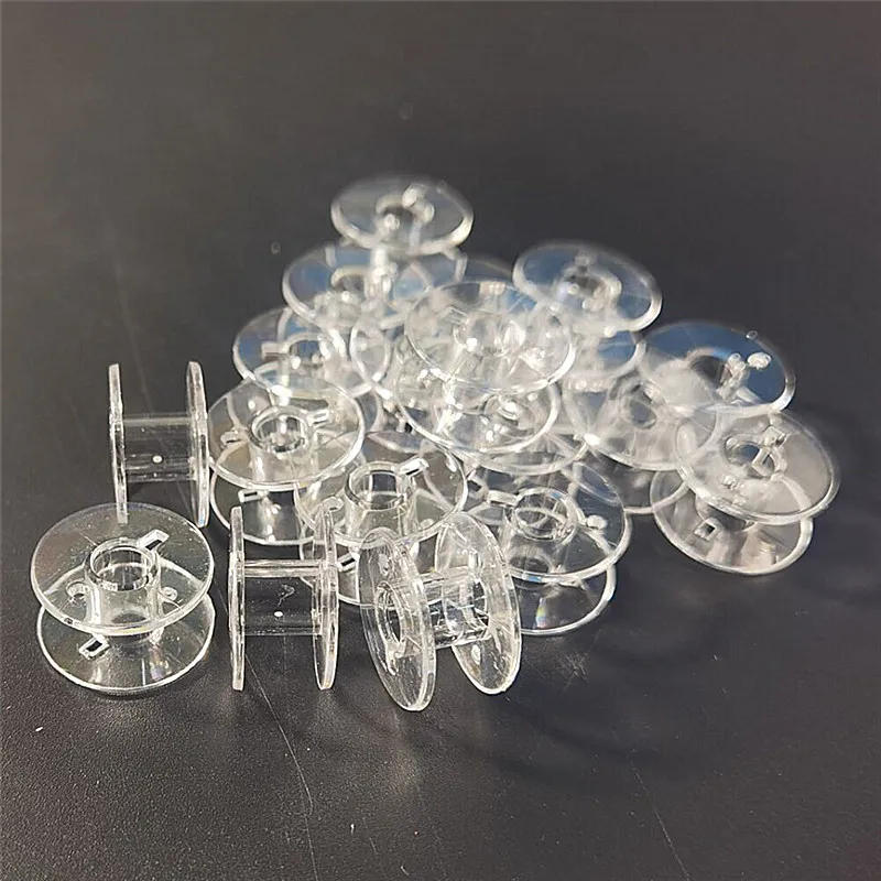 Description Picture 3 of item30pcs Plastic Sewing Bobbins for Sewing Machine Transparent Empty Spools Universal Threads Bobbins DIY Sewing Accessories