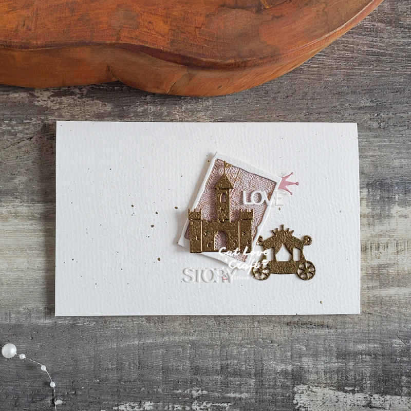 Description Picture 2 of itemCatlove Princess Castle Metal Cutting Dies Scrapbooking Mold Knife Stencil Die Cuts Card Making DIY Craft Embossing New Dies For