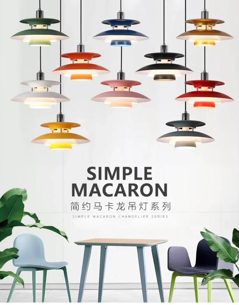 Description Picture 4 of itemNordic Creative Design Pendant Lamp High Quality Color Umbrella Led Chandeliers Living Kitchen Bedroom Home Furnishings Lighting