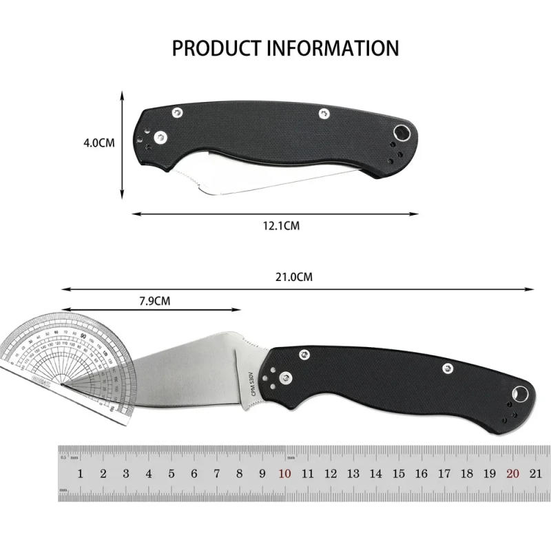 Description Picture 2 of itemC81 Camouflage Folding Pocket Knife S30V Blade G10 Handle Outdoor Tactical Knives Hiking Hunting Survival Defense Camping Tool