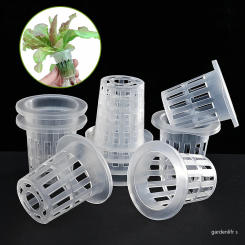 10PCS Hydroponic Planting Basket Soilless Cultivation Net Pots Plant Vegetable Growing Nursery Cup Sponge Fixator Container