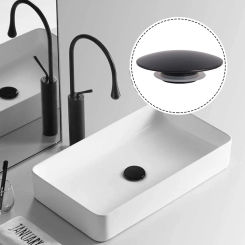 Pop Up Drain Cover Basin Waste Bathroom Sink Push Button Click Clack Plug For Bathroom Sink Drain Plug Stopper