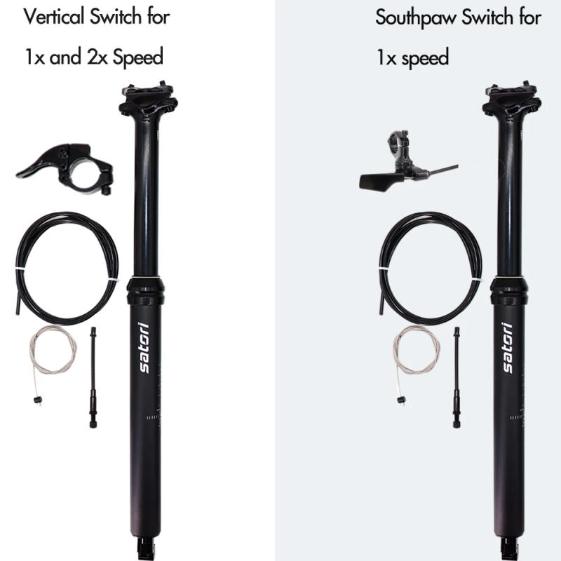 Description Picture 6 of itemSatori Height Adjustable Seatpost Dropper 150mm Seat Post Bike MTB Internal External Cable Routing 30.9mm 31.6mm Remote Control