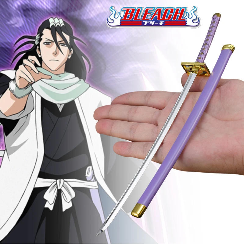 Description Picture 2 of itemMetal Mini Bleach Katana Kuchiki Byakuya Sword Ninja Knife Iron Japanese Katana Real Size Steel Samurai Sabre Kid Toy Anime Gift