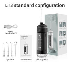 Portable Pull-out Oral Irrigator Water Flosser for Teeth Rechargeable 6Mode Dental Water Jet 180ML Tank IPX7 Waterproof 4Nozzle