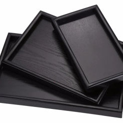 3 Sizes Wooden Tray Rectangle Green Tea Board Serving  Trays Storage Cup Plate Kung Fu  Accessories Plates for Food