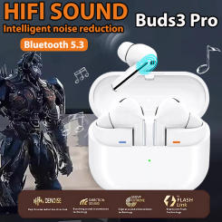 2025 New Buds 3 Pro True Wireless Bluetooth Earphone Headphone HiFi Sound Low Latency Noise Reduction Earbuds for IPhone Android