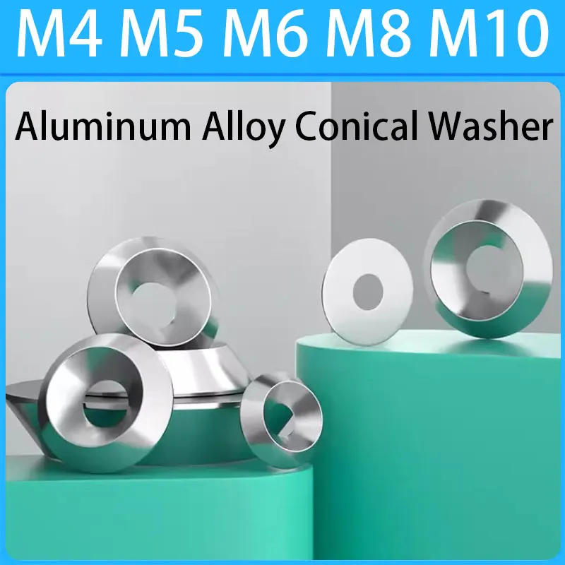 Description Picture 4 of itemM4 M5 M6 M8 M10 Countersunk Conical Washer Spacer Aluminum Alloy Countersunk Screw Accessory Concave Convex Washer Gasket