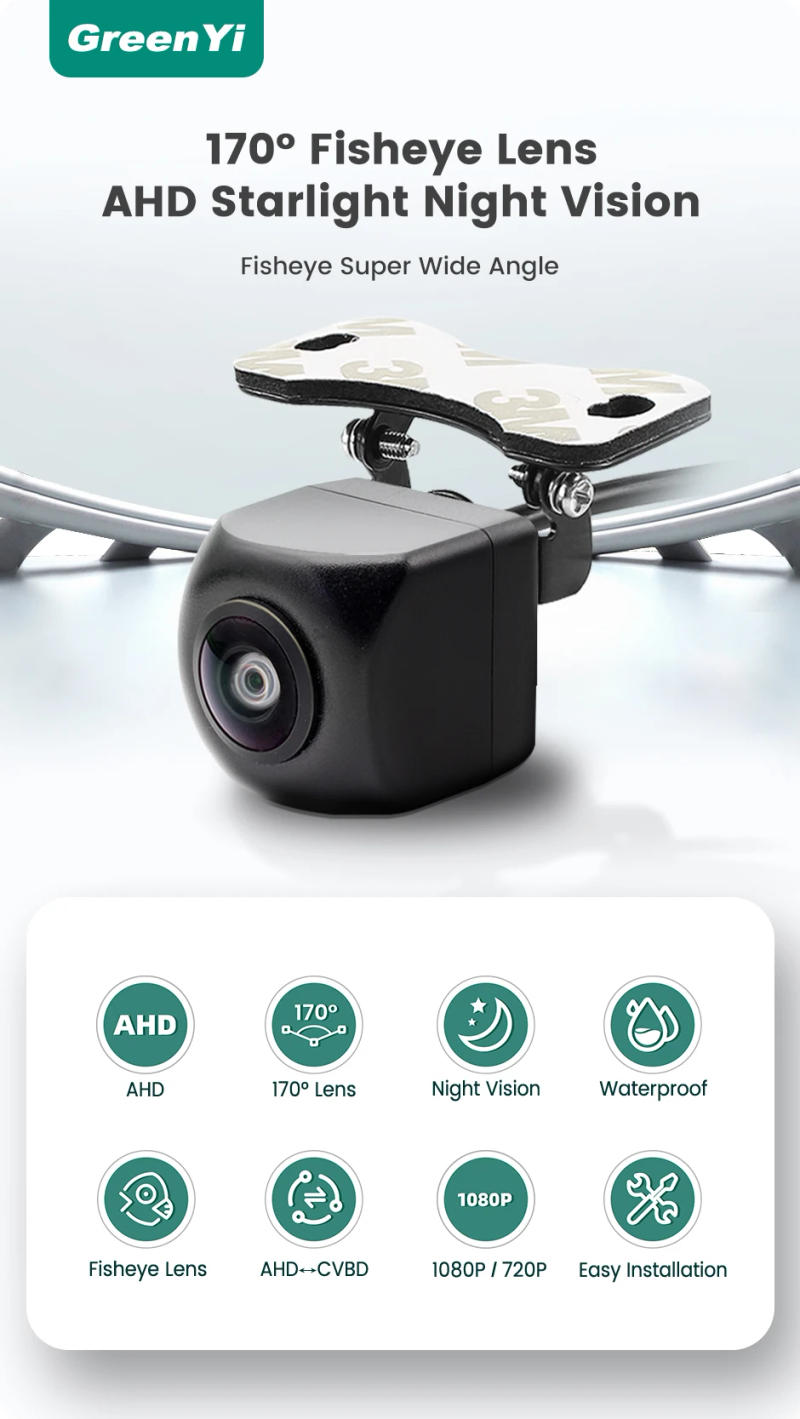 Description Picture 4 of itemGreenYi AHD 1920x1080P Car Rear View Camera - Full HD Night Vision, 170° Fisheye Lens, Vehicle Reversing Front Cam C816